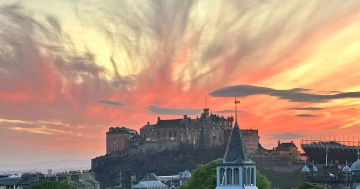 Sunset over Edinburgh Castle