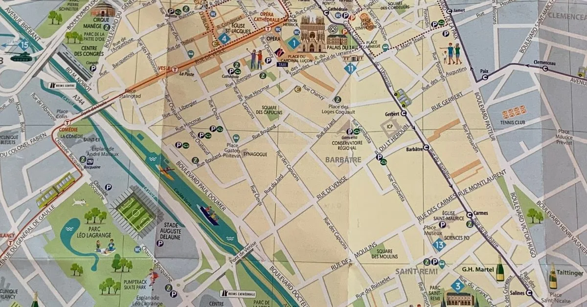 Map of Reims
