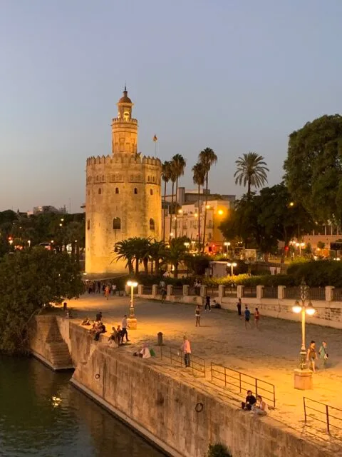 A large tower in Seville called Torre del Oro which translate into Tower of Gold in English.