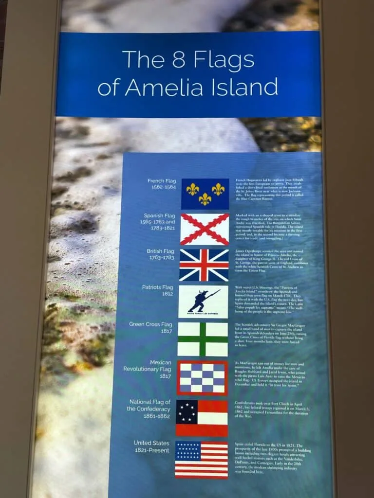 A summary of the flags that have flown over Amelia Island, Florida since 1562 to the present day,