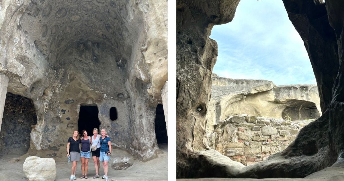 Historic Uplistsikhe cave city with ancient rock-cut architecture in Georgia