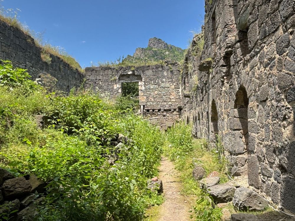 Ancient stone fortress ruins at Akhtala