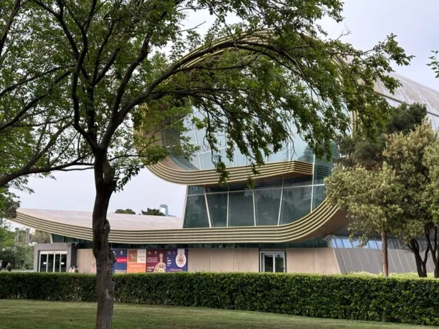 A carpet museum in Baku was designed to look like a rolled up carpet.