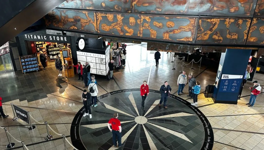 Entrance to the Titanic Museum, a major tourist attraction on any road trip in Northern Ireland.