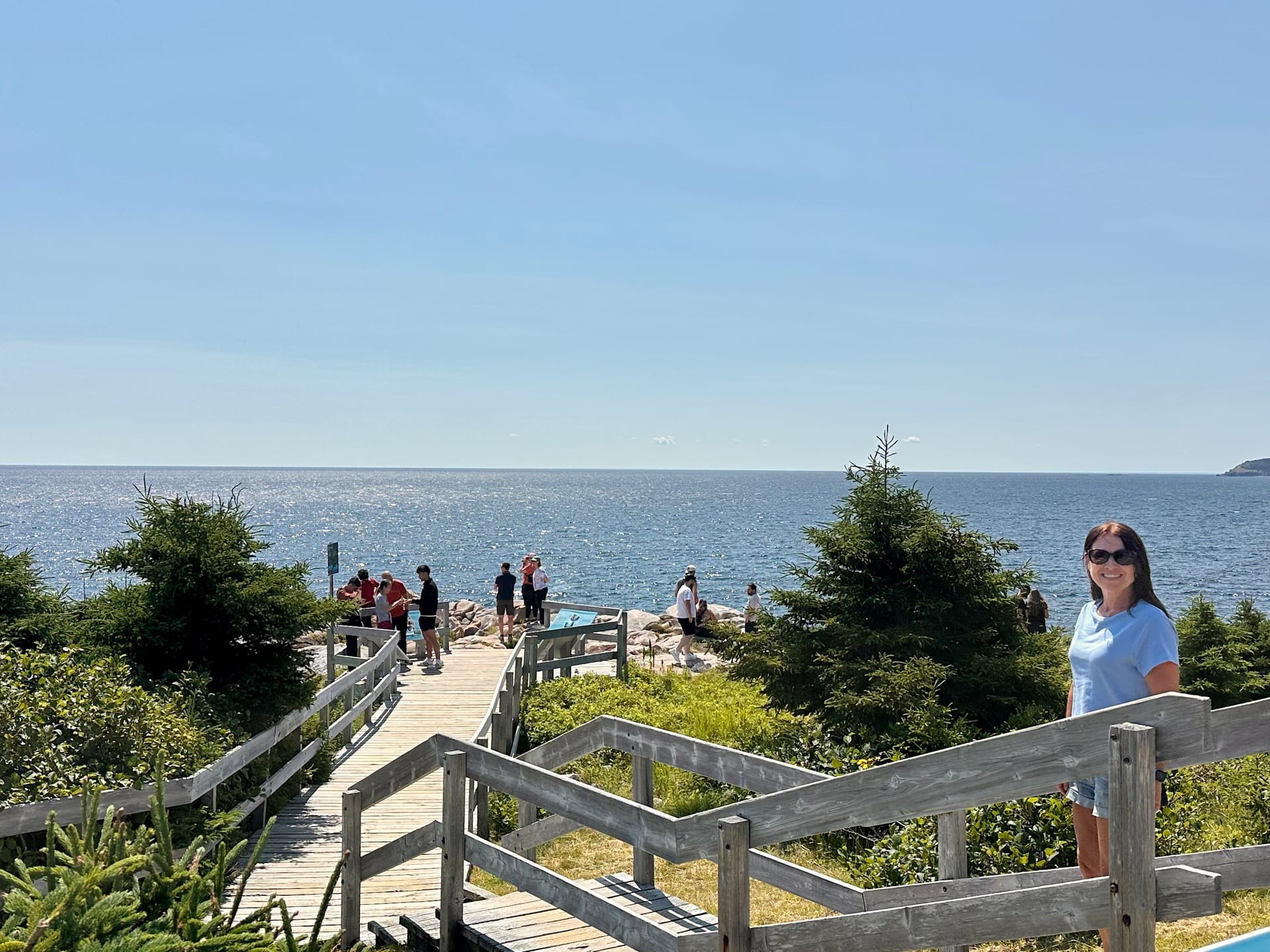 Visitor lookout over the coast on the Cabot Trail, Cape Breton