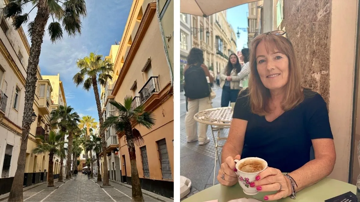 Historic street architecture in Cádiz, Spain