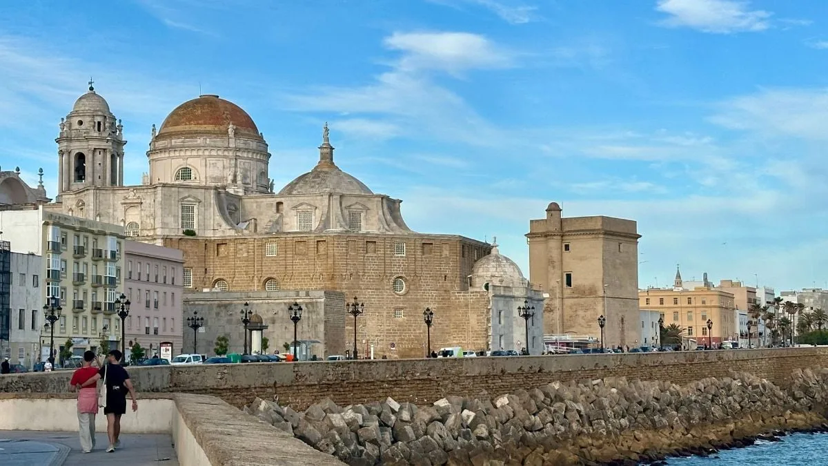 Seafront view of the Cádiz Cathedral