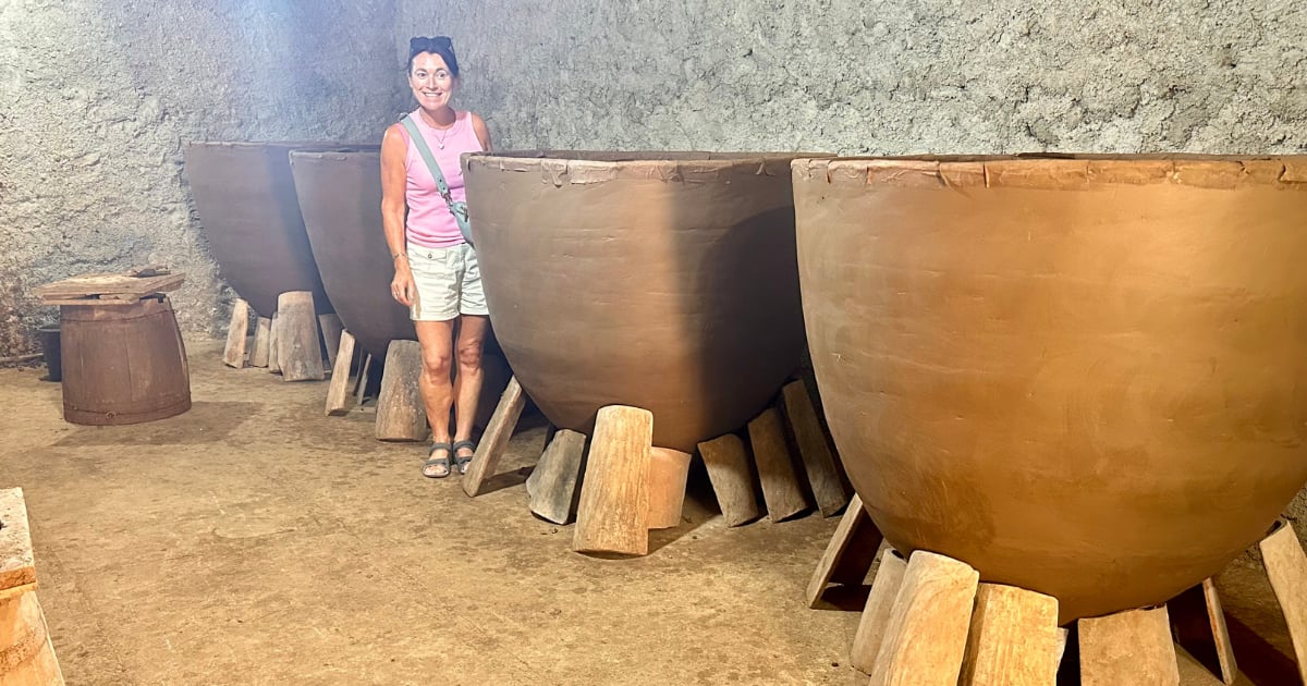 Qvevri clay wine vessel pottery firing kiln