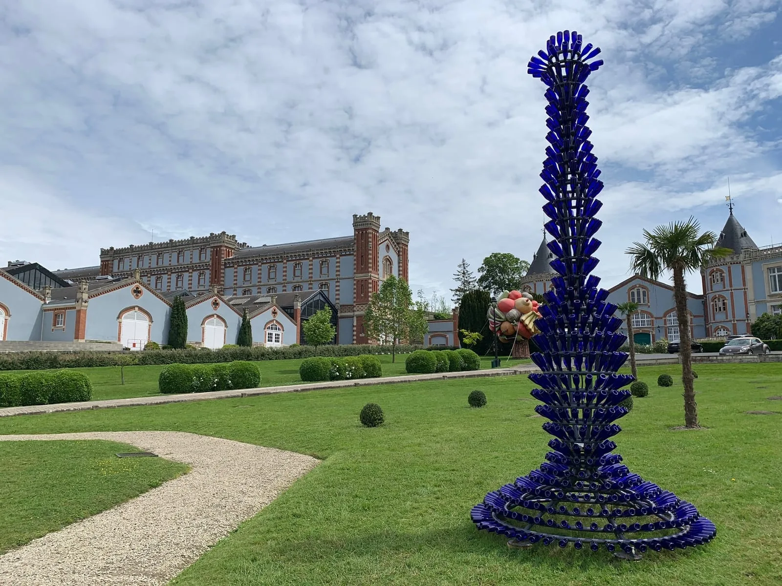 Champagne house Reims grounds
