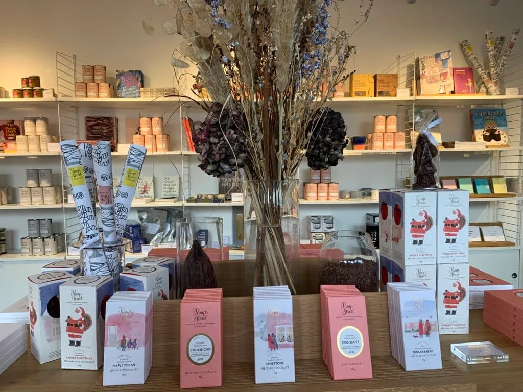 An arrangements of goods for sale in a local store in Suffolk.