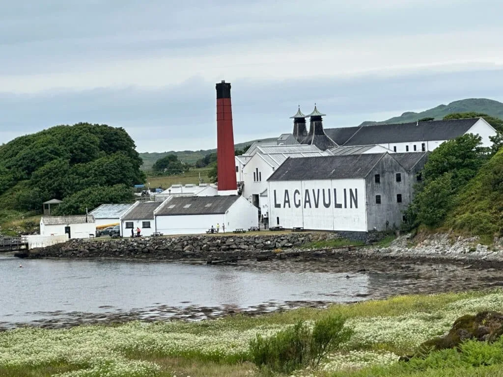White-washed building of Lagavulin whisky
