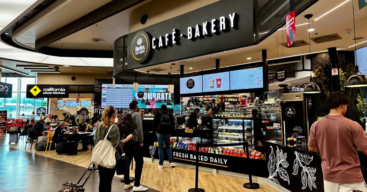 A cafe within the San Jose International Airport in Costa Rica.