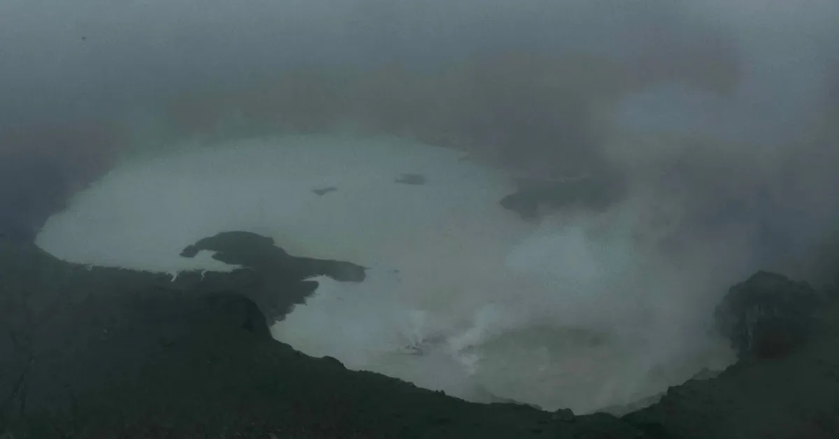 Crater at Poas Volcano National park.