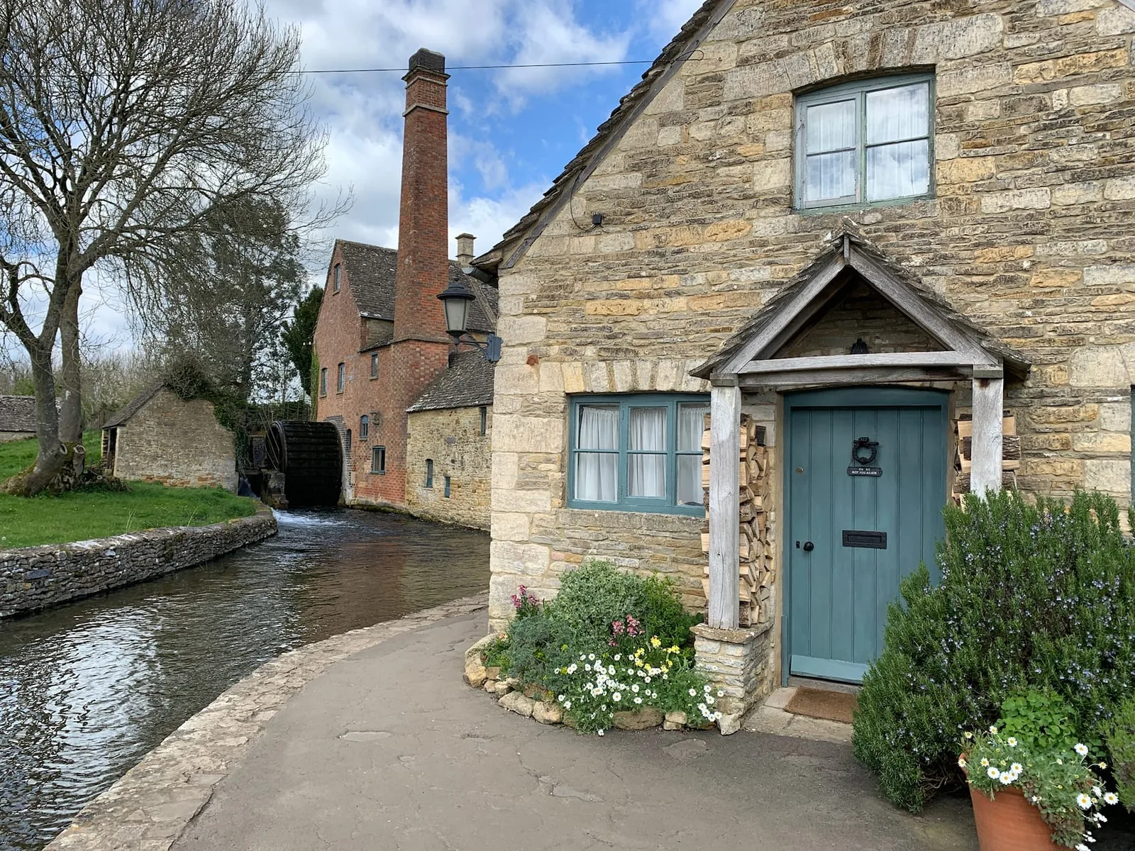 Cotswolds stone cottage canal
