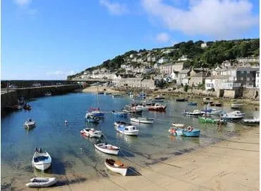 A small coastal town romantic destination in Cornwall England