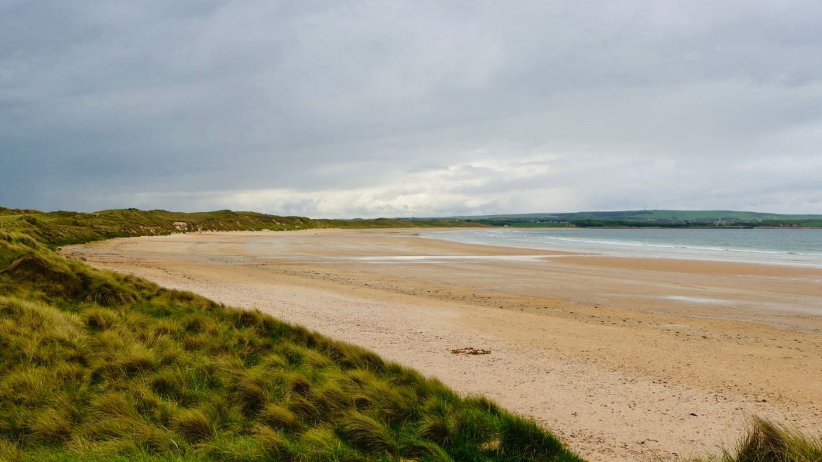 Dunnet Beach in the Scottish Highlands — one of the stunning sandy beaches on the north coast