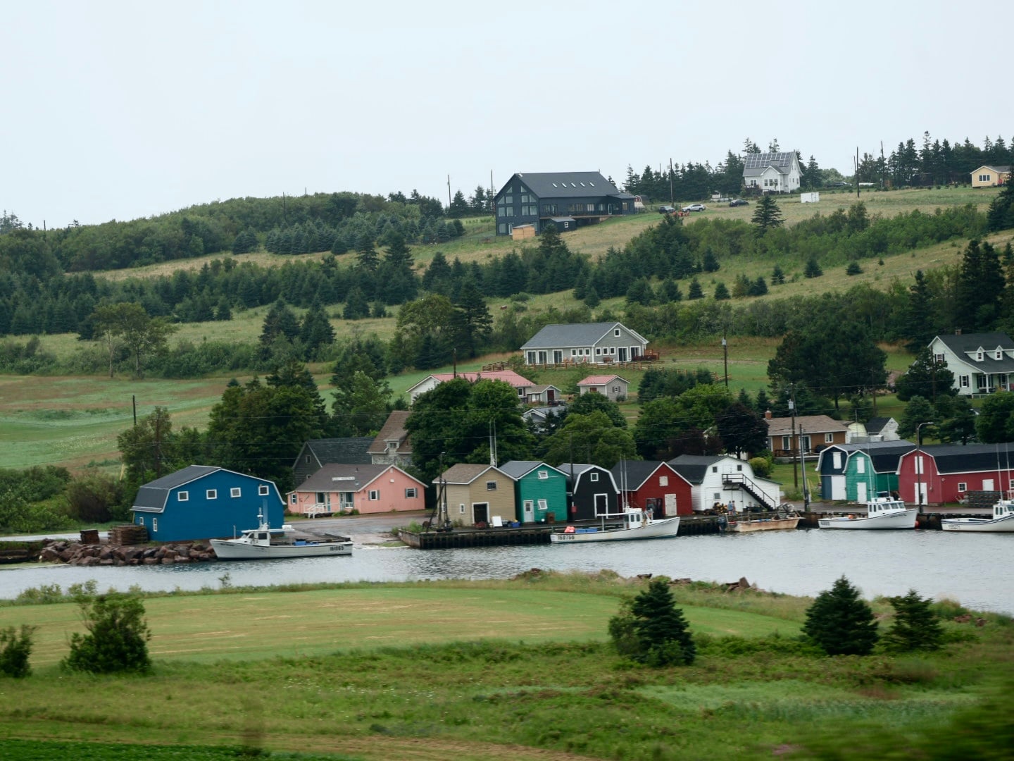 Small fishing village on the Nova Scotia coast