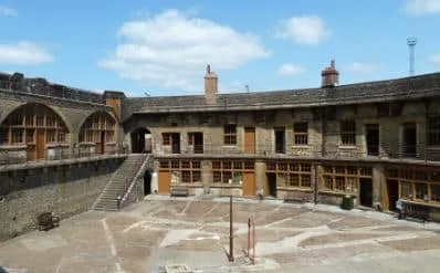 A 2 story building originally a fort and now a museum to visit.
