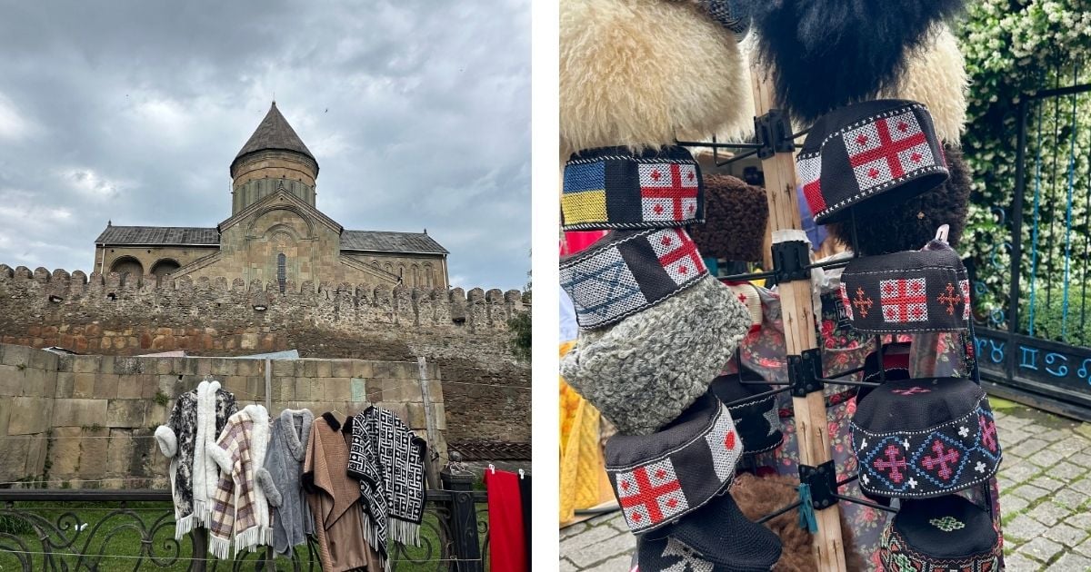 georgian traditional textiles display