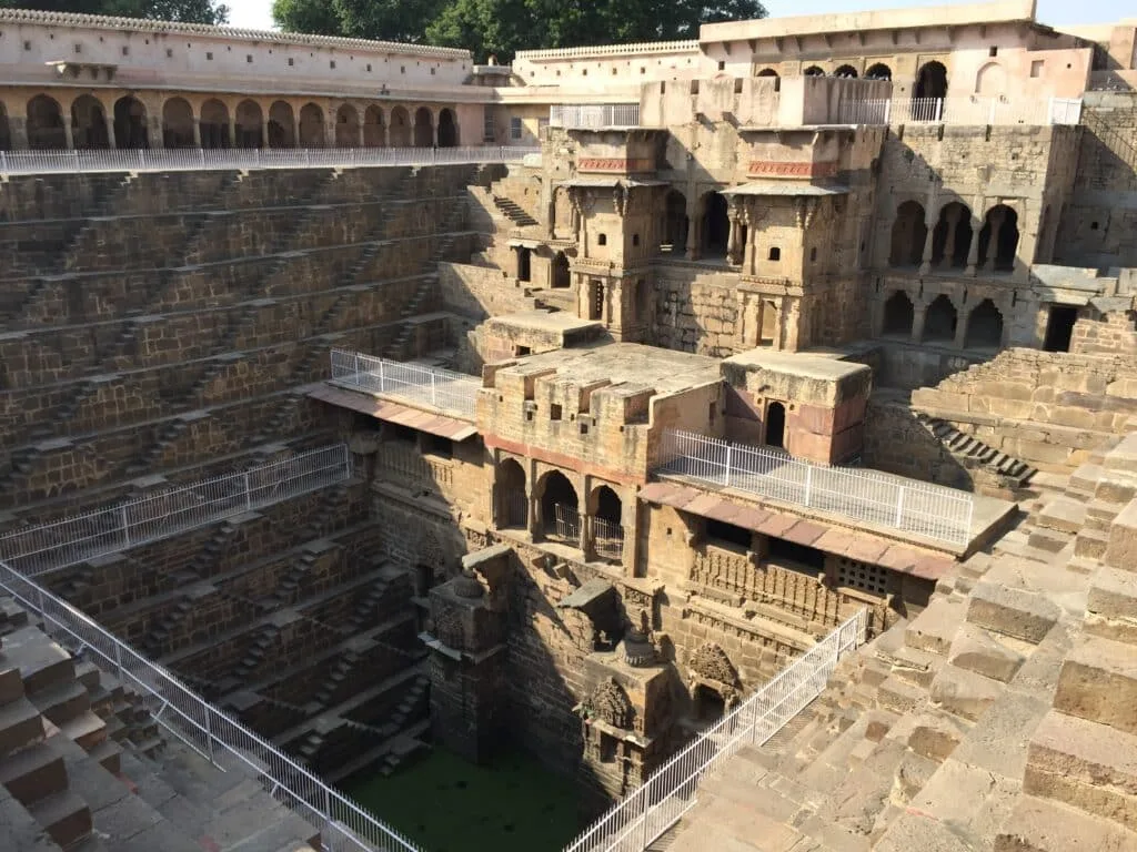 Chad Baori - a deep well system near to Jaipur, India with step system for water gathering.