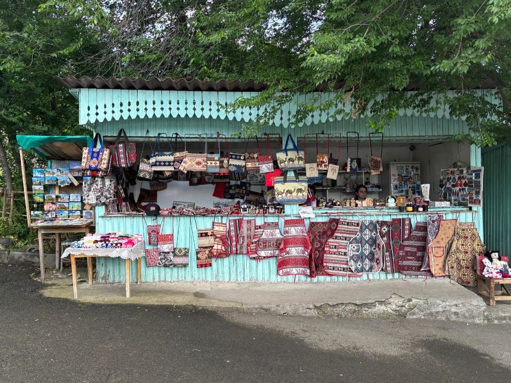 Haghpat crafts shop storefront selling local Armenian crafts