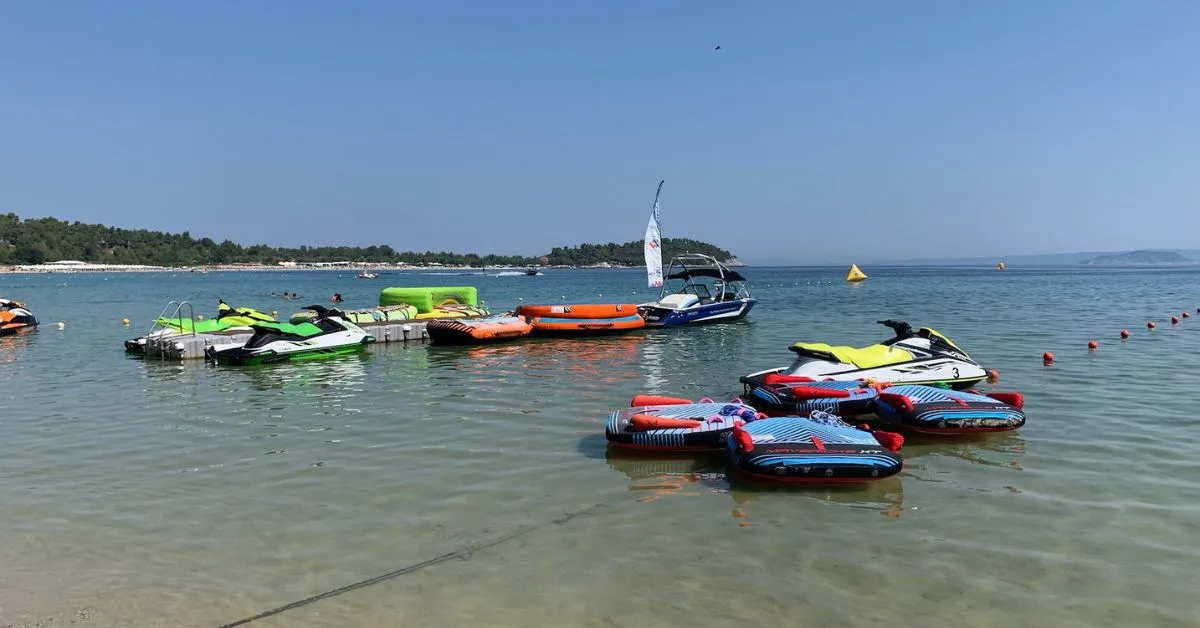 Watersports area at the beach