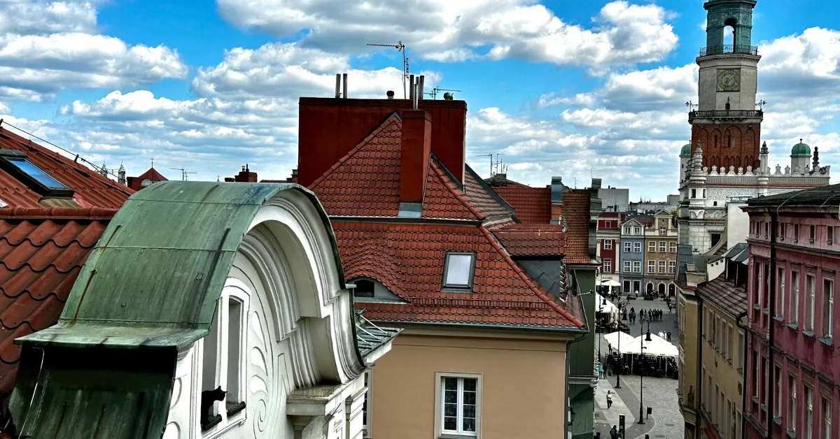 View of Poznan city from the Castle in Old Town.