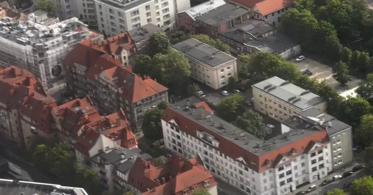Overhead view of Poznan flying into the airport.