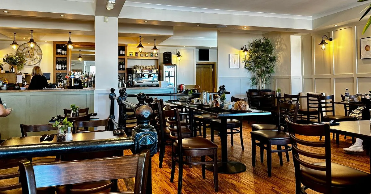 Dining area inside The Waterfront Hotel in Anstruther, Fife