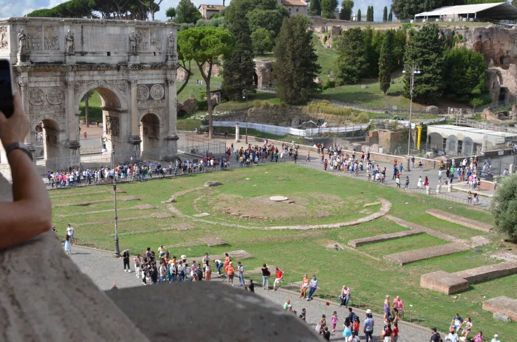 Ancient Rome where remains of the Roman civilizations capital can be seen.