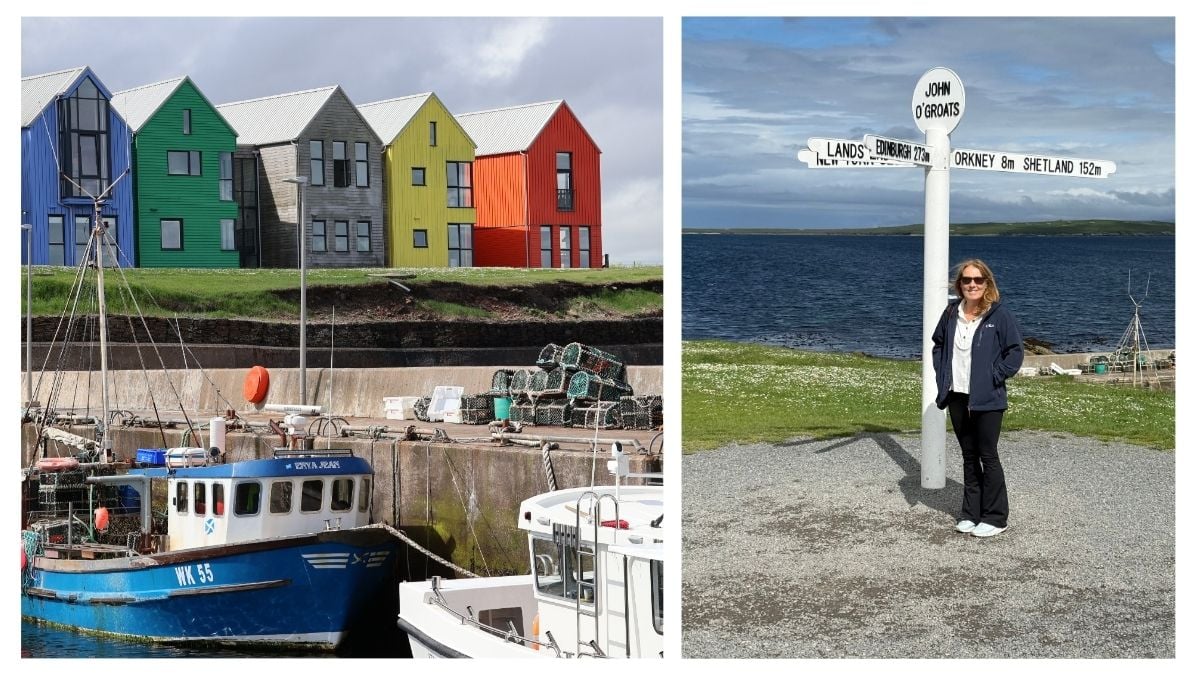 The famous John O'Groats signpost at the top of mainland Scotland