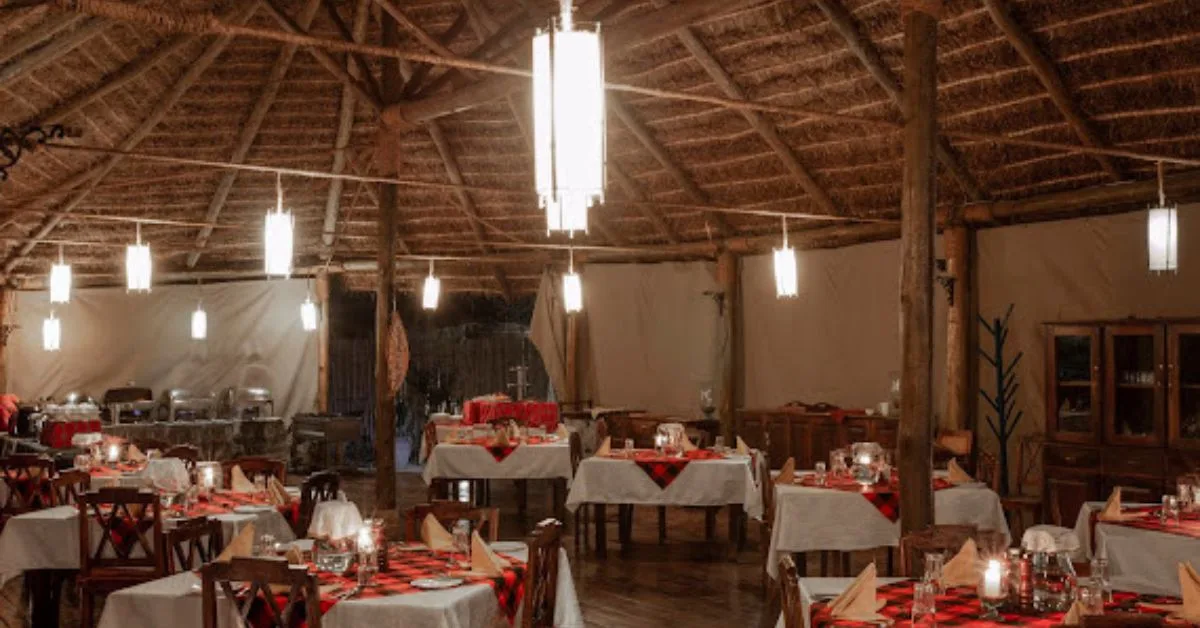 Main Dining Area at Karen Blixen Camp Kenya.