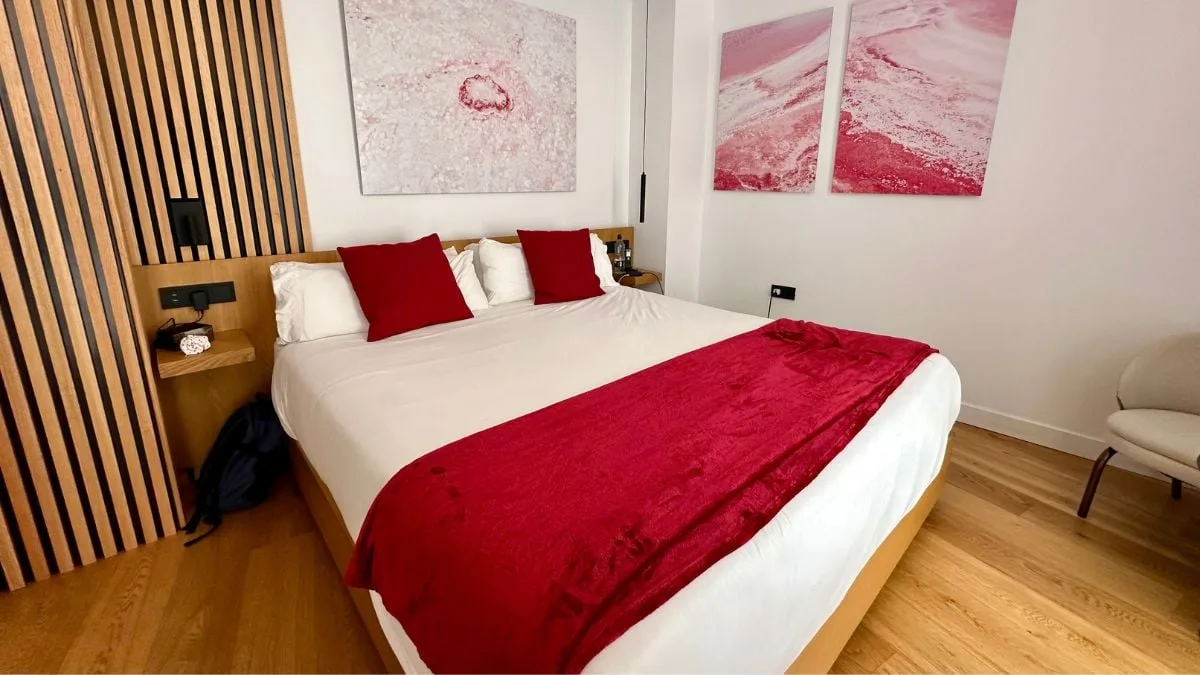 Modern hotel bedroom interior in Cádiz, Spain