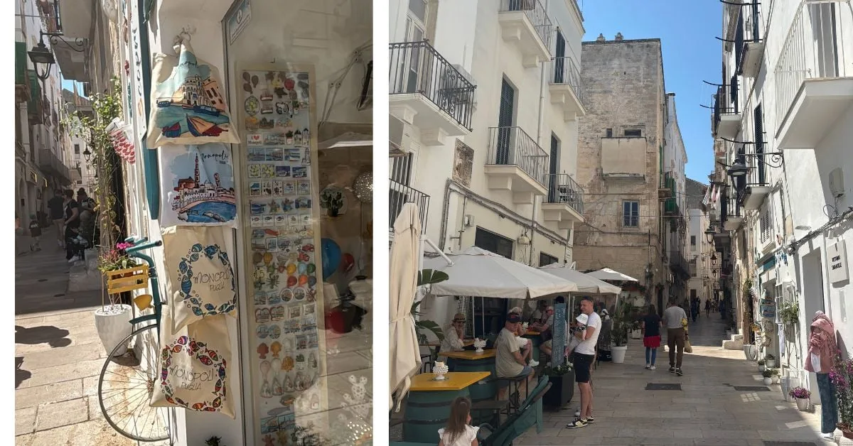 Street views in Monopoli old town, Puglia