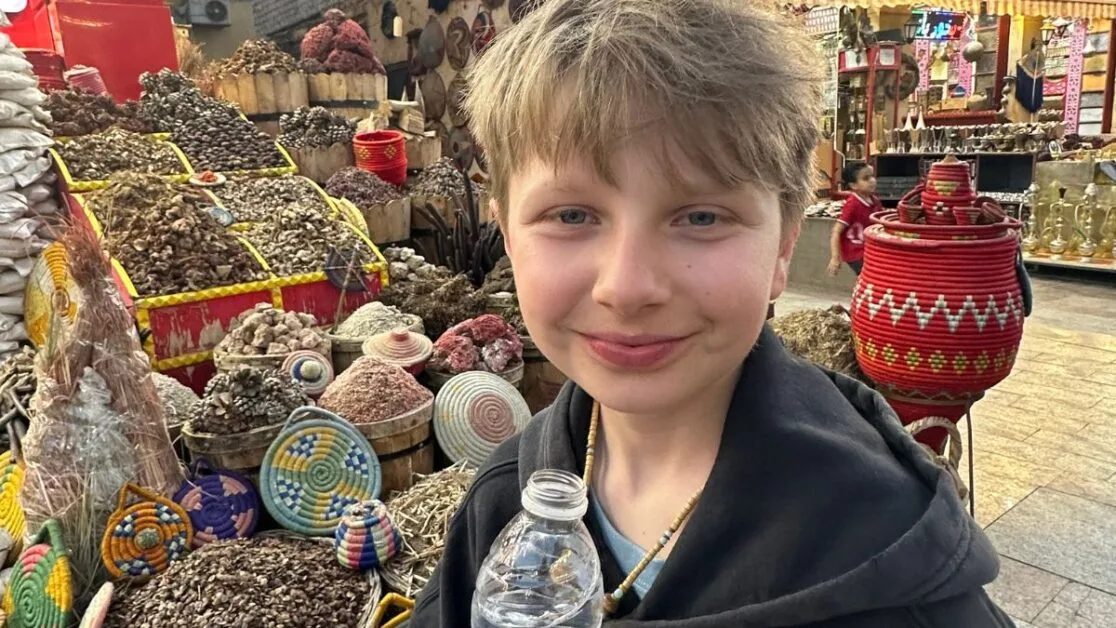 Child-At-Aswan-Souk-Spice-Shop