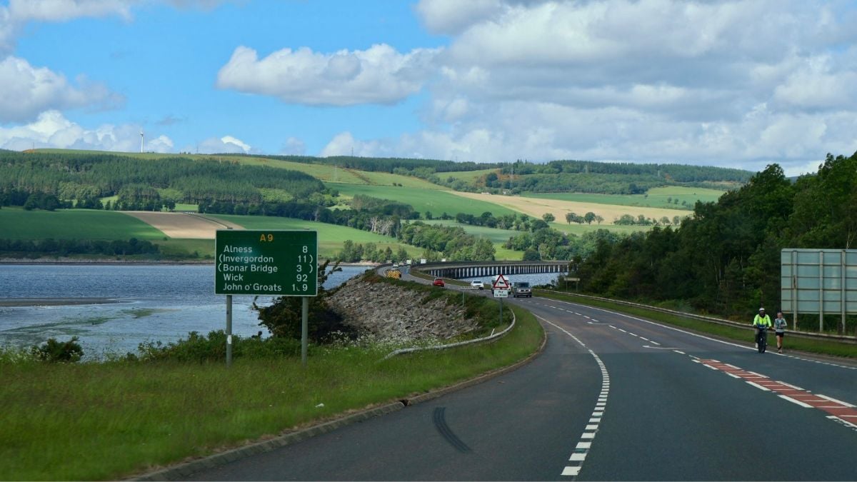 north scotland road landscape