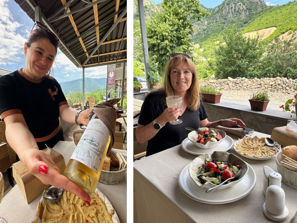 Nurik Restaurant dining experience at Akhtala with Armenian food and wine