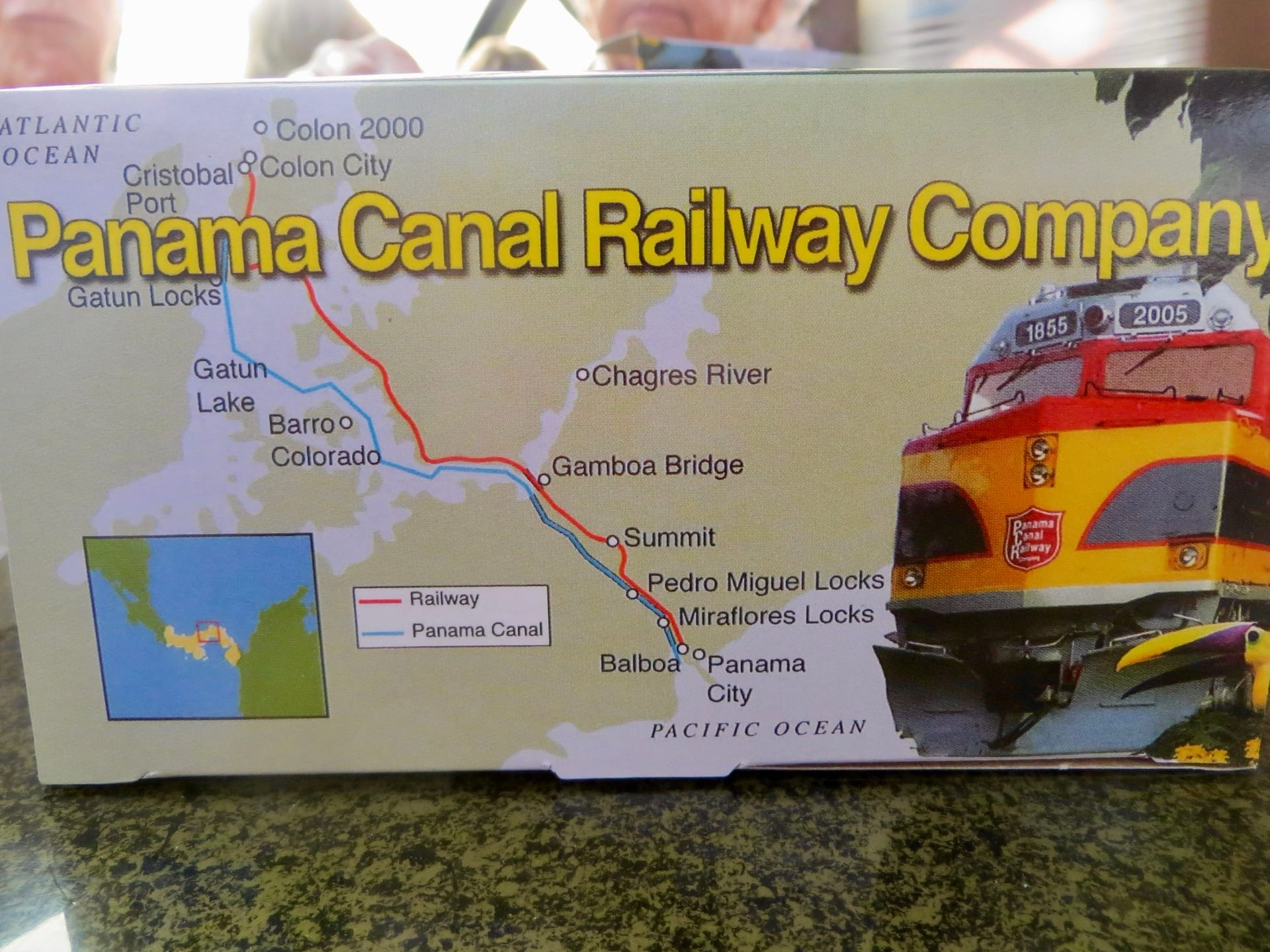 Panama canal railway map