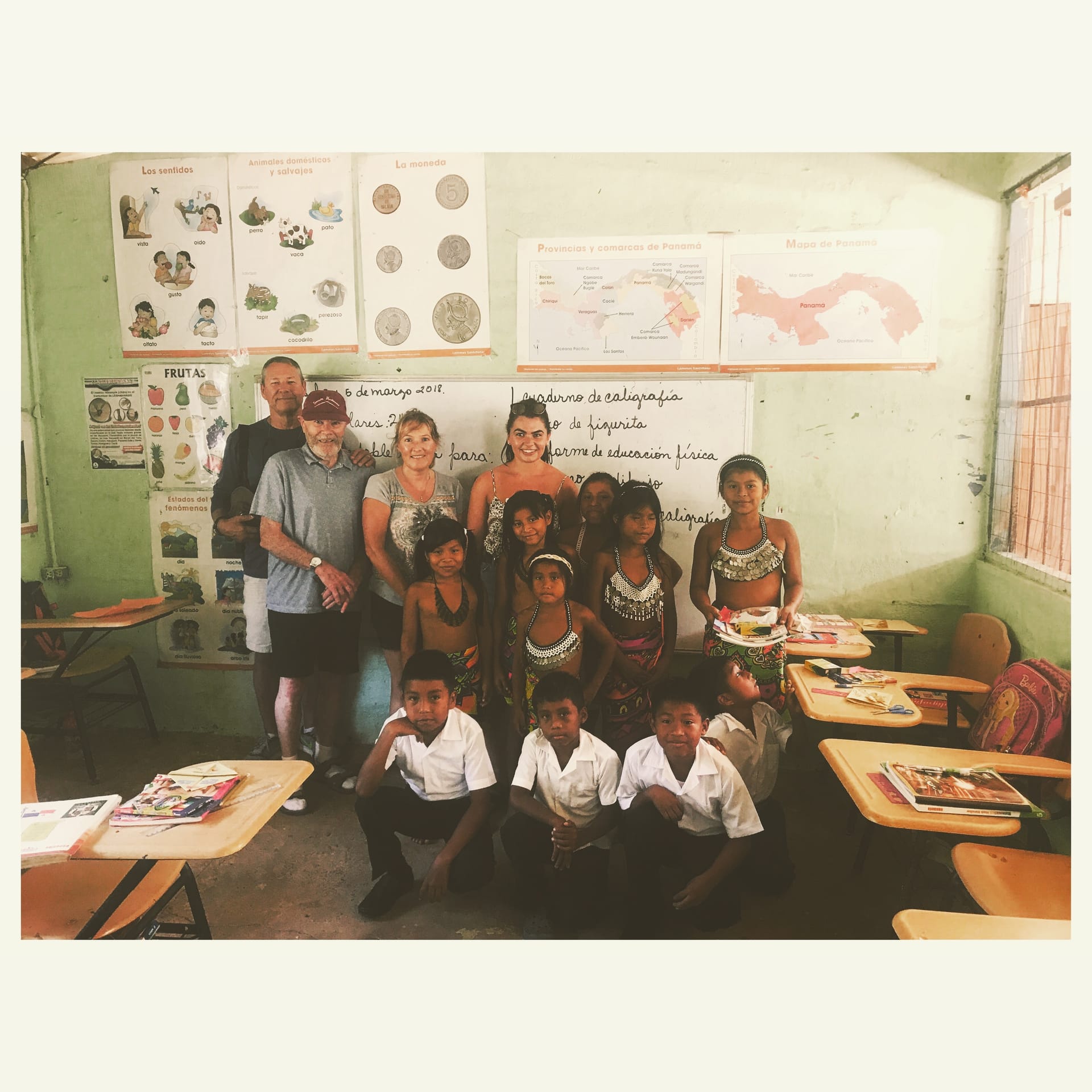 Panama school classroom group
