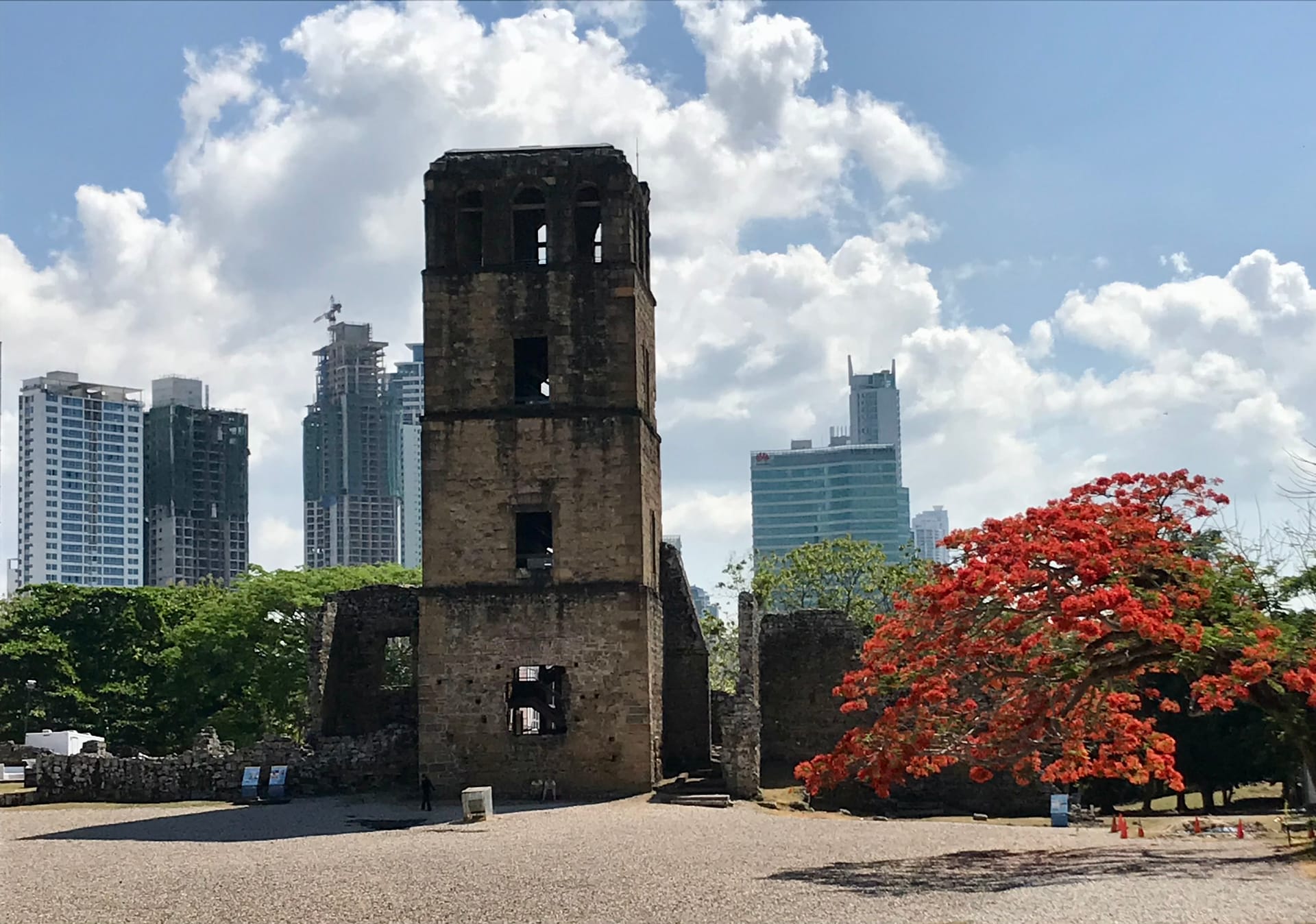 Panama viejo ruins tower