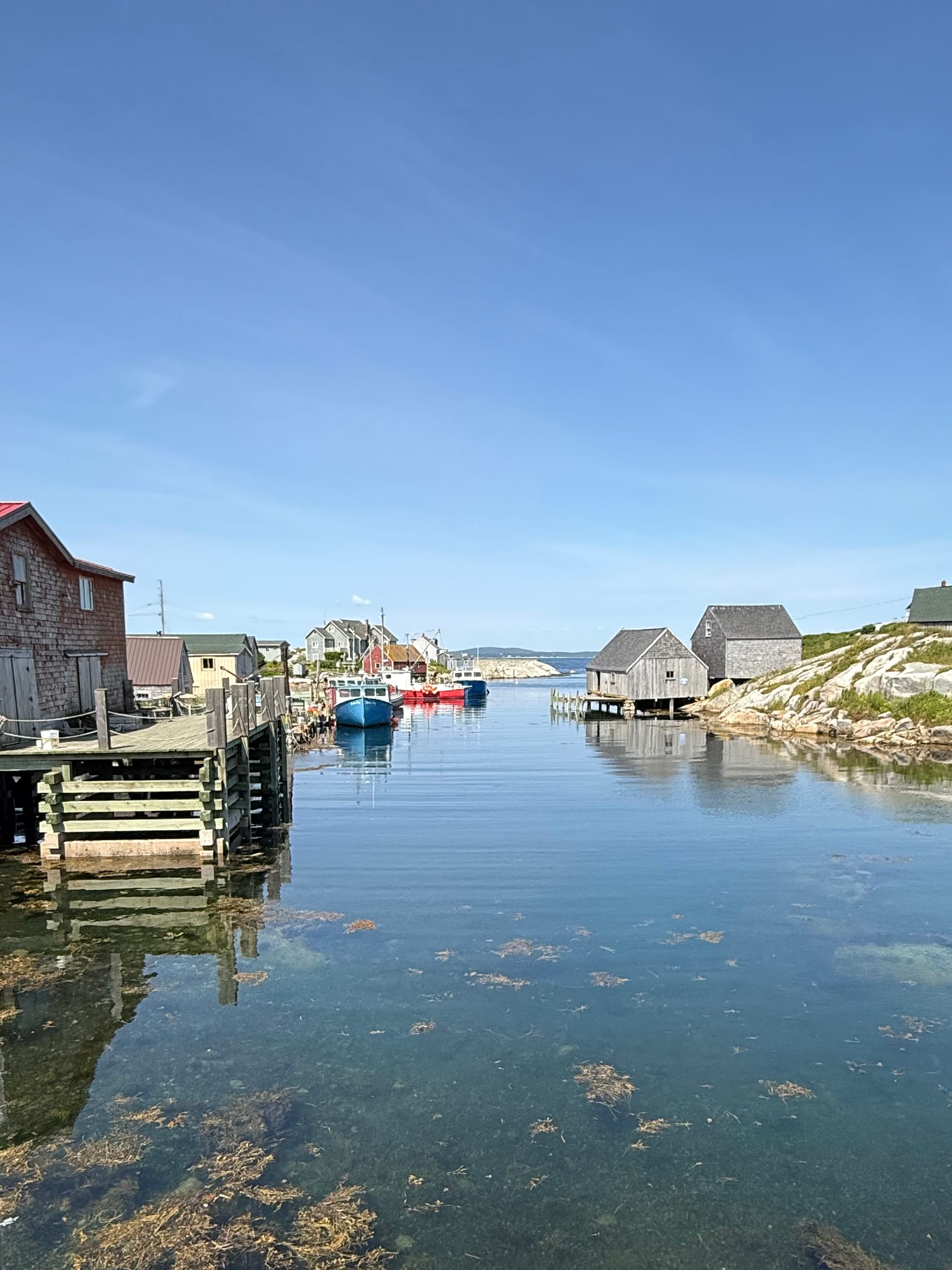 Harbour view with boats at Peggy's Cove, Nova Scotia