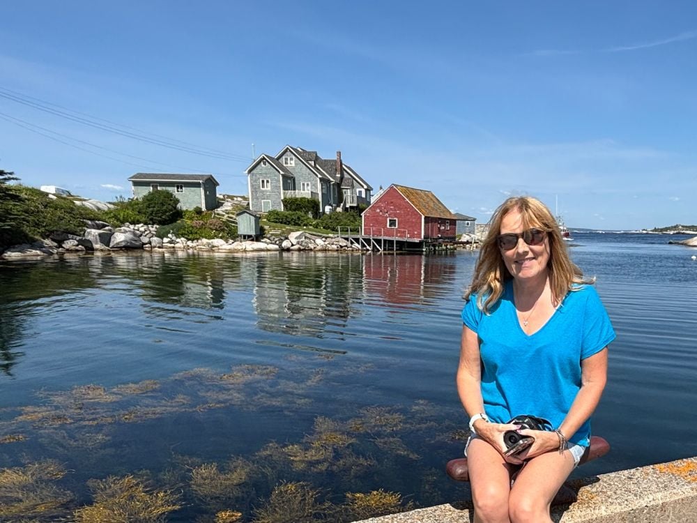 Enjoying the harbour view at Peggy's Cove