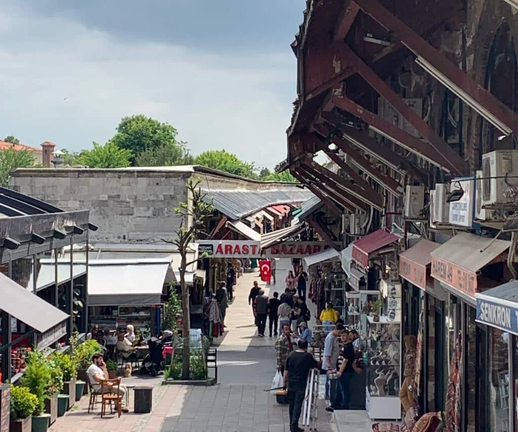 Side street in Istanbul leading to bazaar