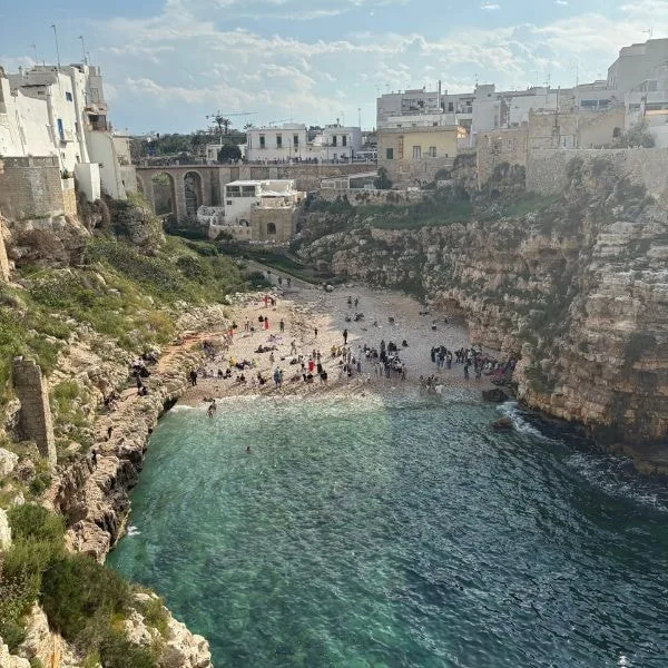 Dramatic coastal cove and beach at Polignano a Mare, Puglia