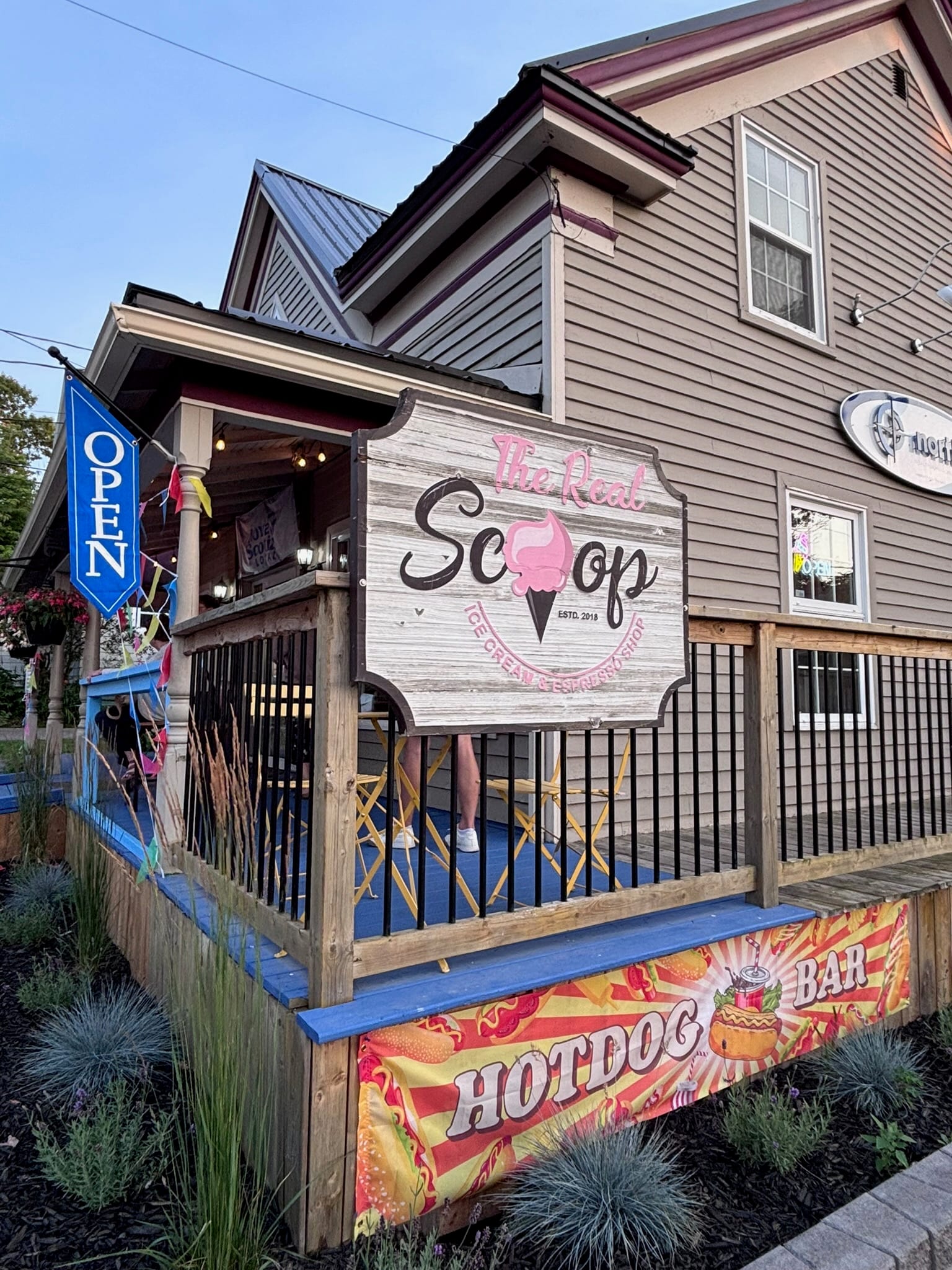 Ice cream shop front in Wolfville, Nova Scotia