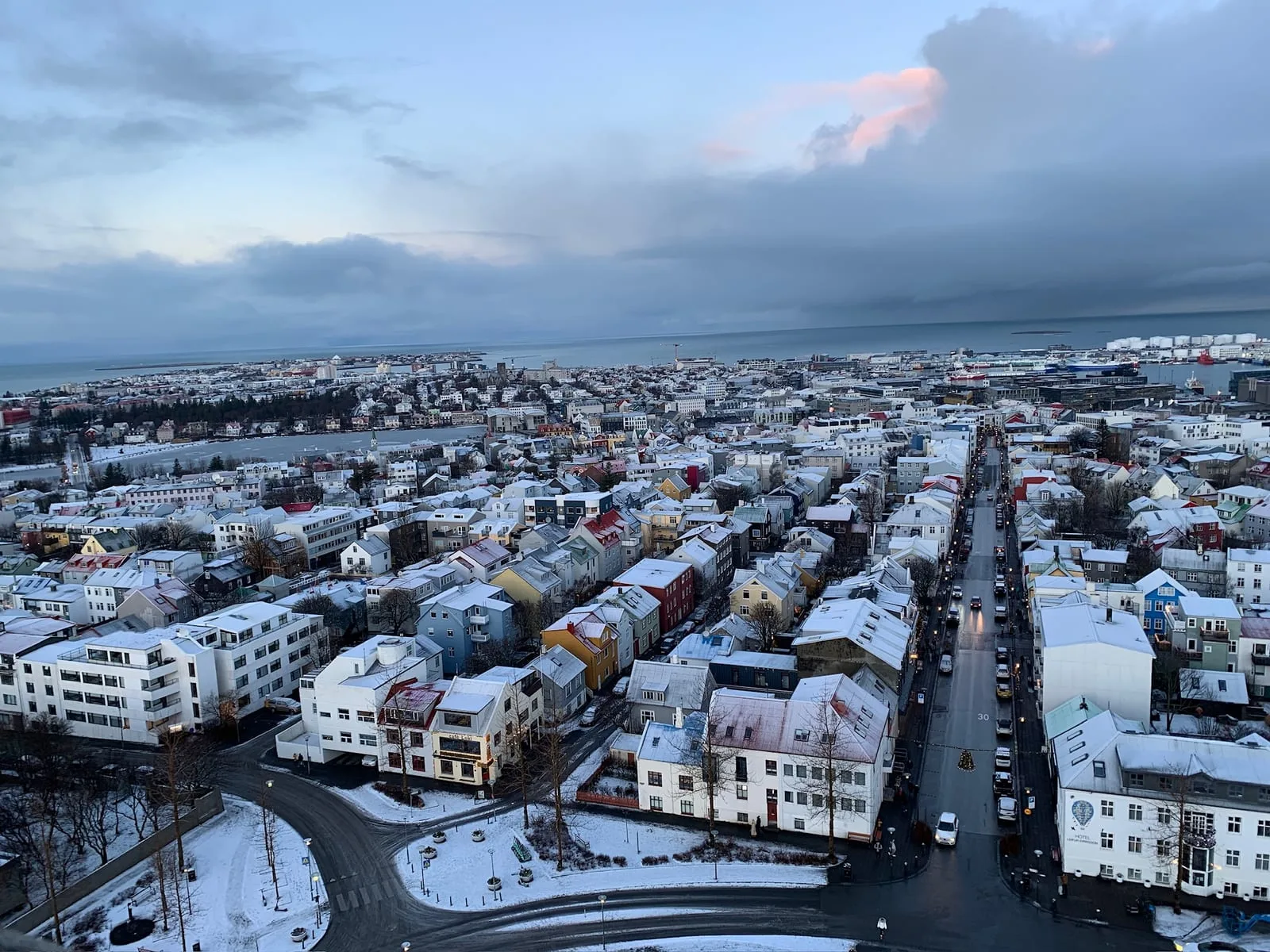Reykjavik Iceland winter cityscape