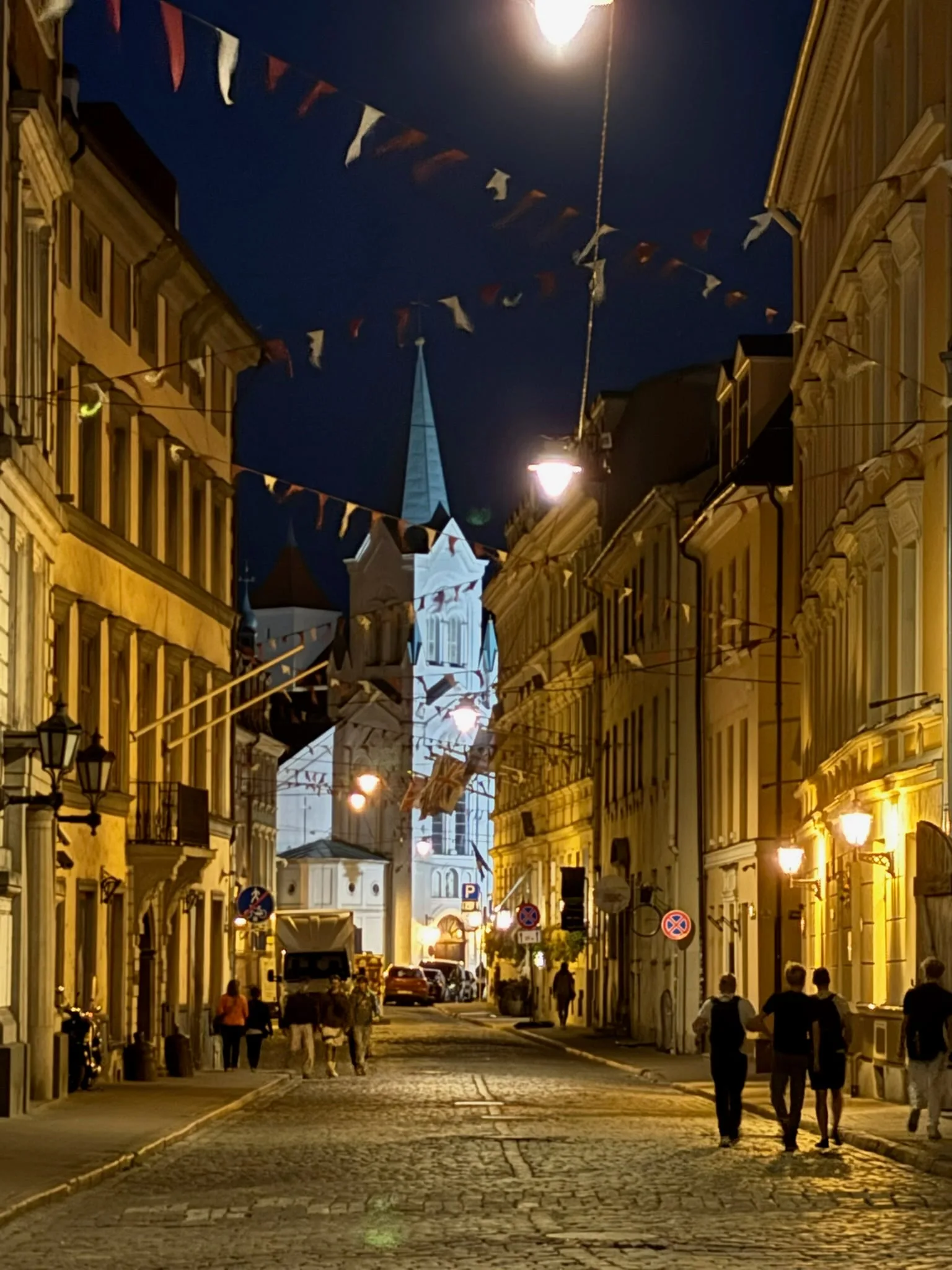 Riga Latvia evening street