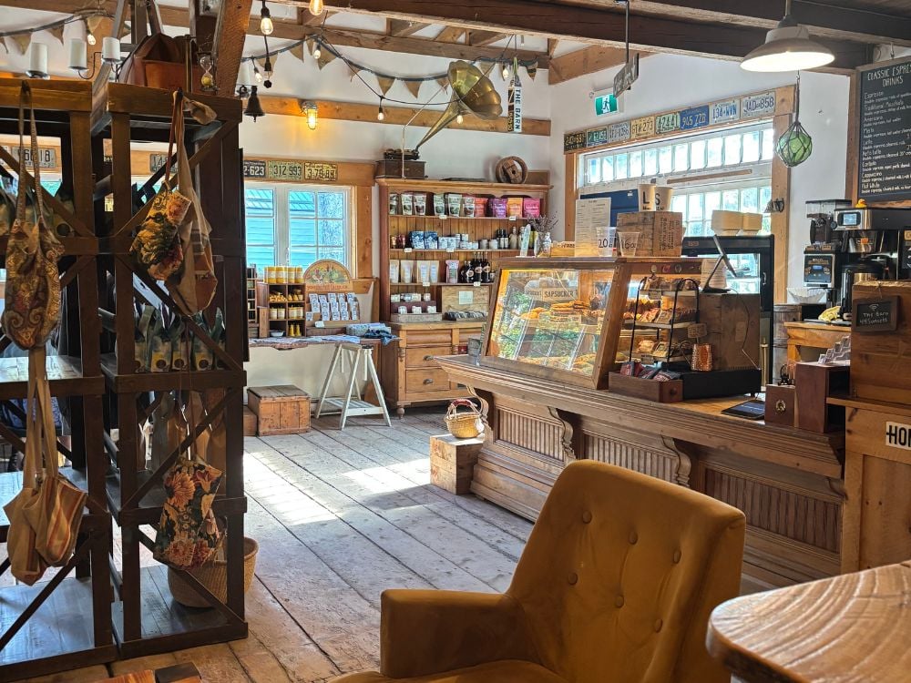 Interior of The Barn Coffee and Social House in Mahone Bay