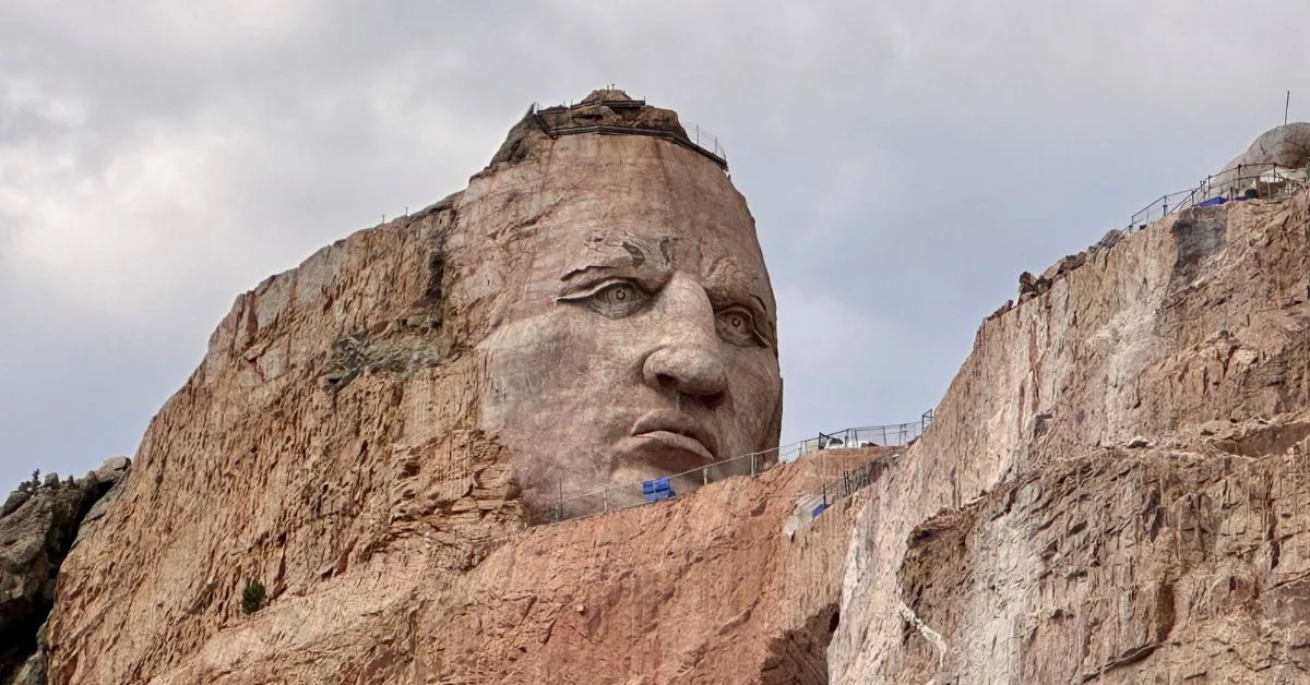 Seeing the carved Head of a person carved out of rock is one of the unique things to do in Black Hills South Dakota.