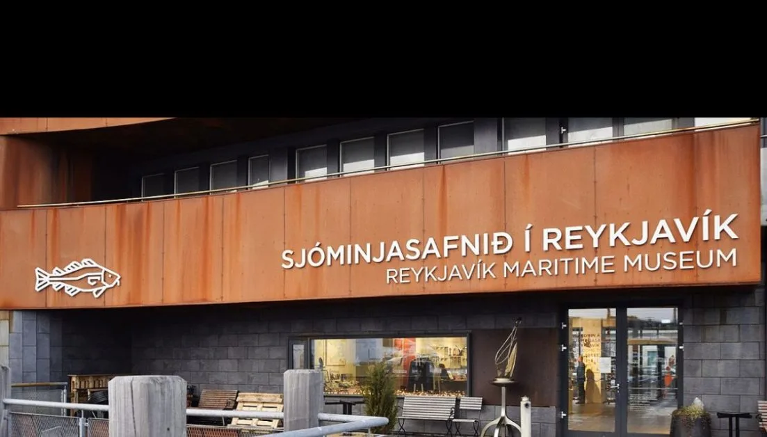 Entrance to Maritime Museum in Iceland.